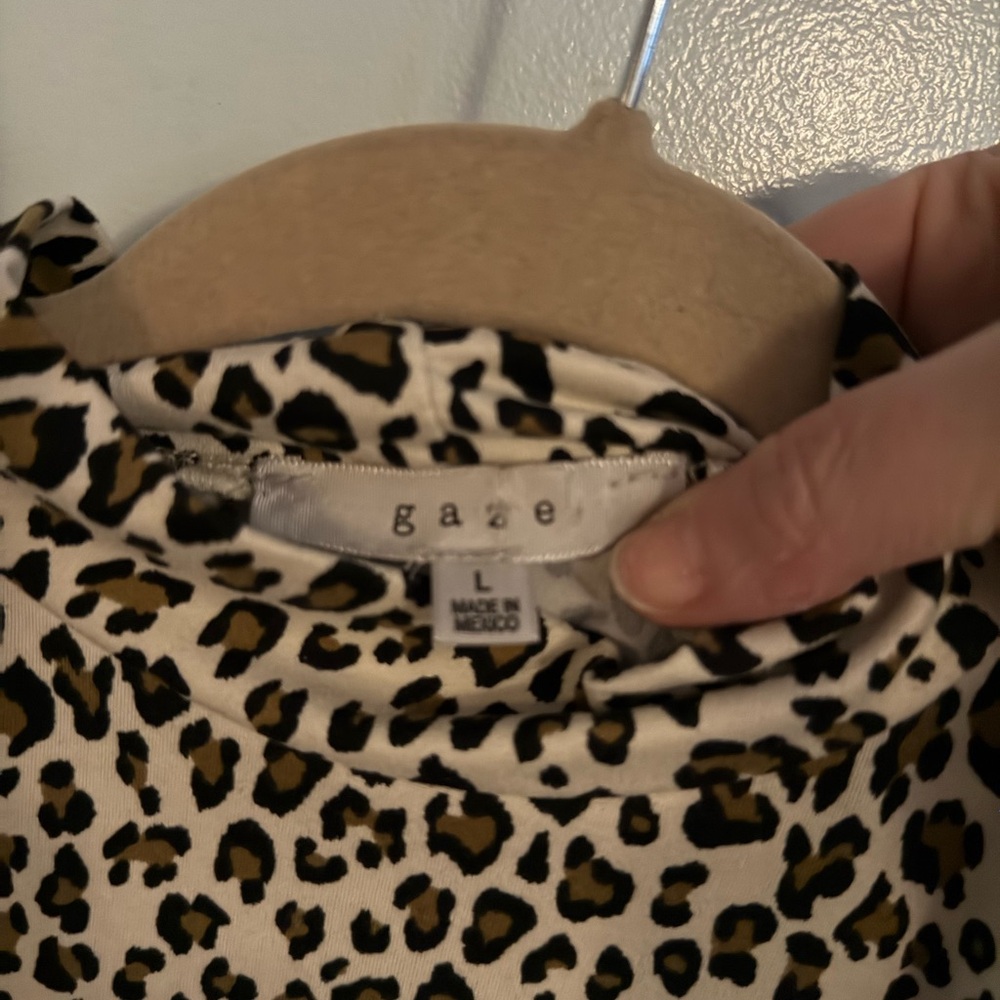 Gaze Leopard Print bodysuit tank